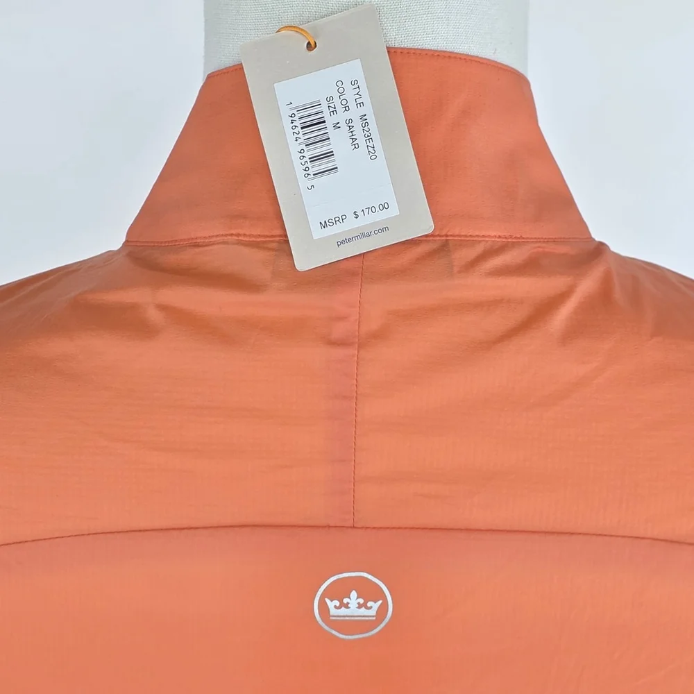 Quiet Luxury NWT Peter Millar Hyperlight Gust Jacket Men’s M Orange Windproof - Picture 13 of 14
